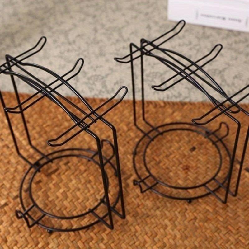 1 szt. Uchwyt na filiżanki do kawy, wiszący, przegroda, uchwyt na kubki, stojak do przechowywania, żelazna półka na filiżanki, stojak do kuchni, stalowy stojak ekspozycyjny