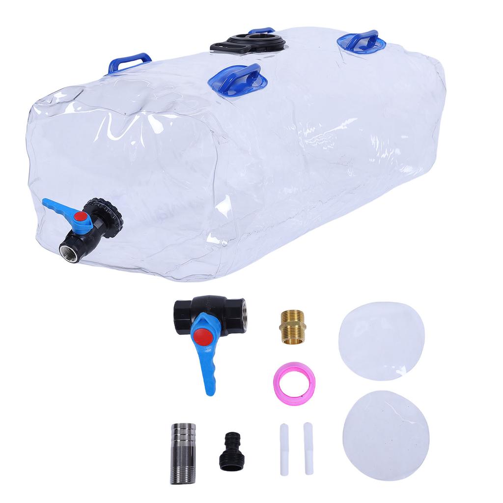 Water Storage Bladder PVC 30 Gallon Portable Water Tank Transparent Foldable Water Bag Container for Emergency Camping