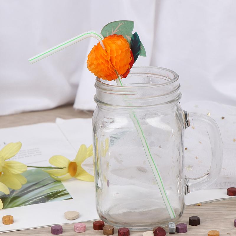 50pcs Hawaiian 3D Fruit Cocktail Straws Umbrella Drinking Straws Party Decor
