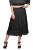 Moomaya Solid Skirts For Women Knee Length Cotton Flared Girls Skirt