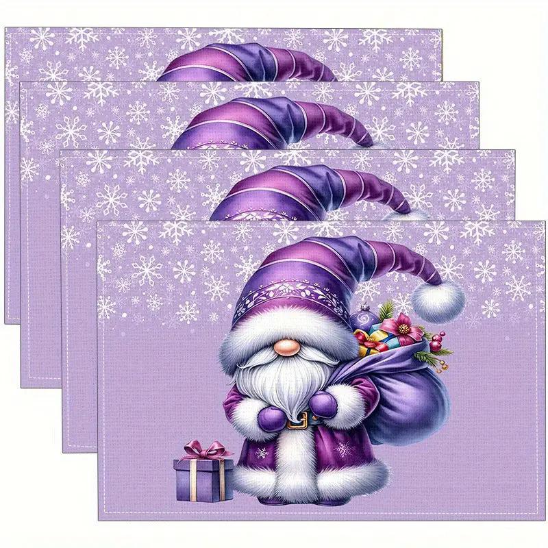 

1Pcs New Linen Placemat, Holiday Party Decoration, Cup Anti Fouling and Heat-insulating Table Mat 30CMX45CM