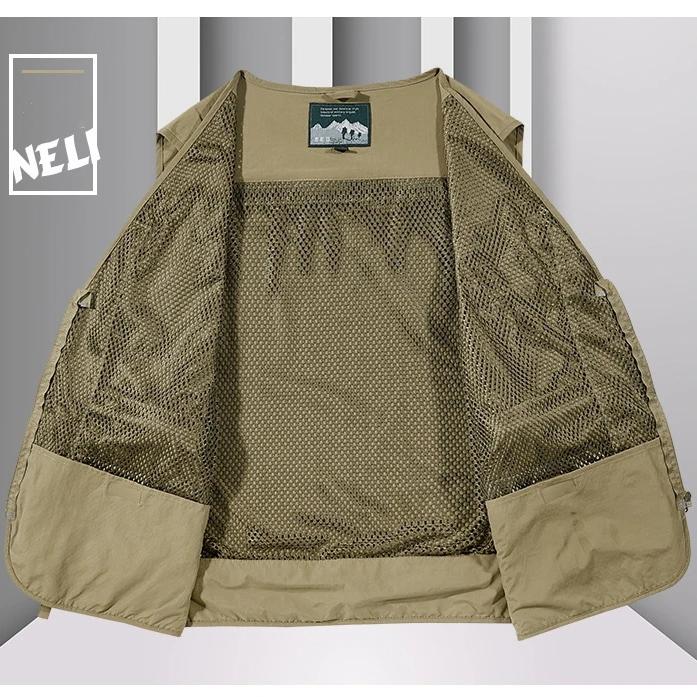 Outdoor Leisure Vest Men's Multi-Pocket Breathable Outdoor Sports Coat High-Quality Design Leisure Vest Men