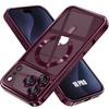 Coque pour iPhone 18 Pro, Antichoc Protection avec Cercle Magnétique - Bordeaux