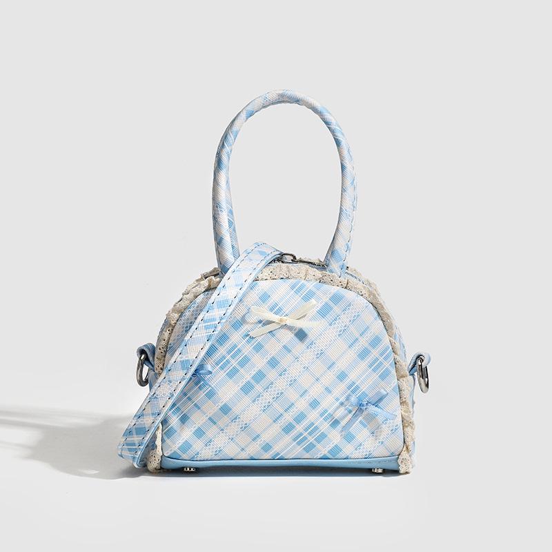 

Женская мини-сумочка-макарон с бантиком и кошелек для монет на весну/лето 2025 - Милая сумка кроссбоди/на плечо