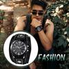Rock Punk Armband Lederarmband Echtes Leder Breit Stilvoll Quarz Modeaccessoire Perfektes Geschenk für und Halloween Herrenuhr Analog, Wasserdicht,