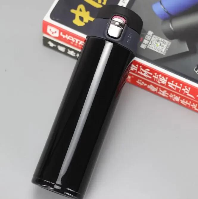 

Высококачественная портативная термос-бутылка для девочек/мальчиков из нержавеющей стали, термосы с термосом, термос с высокой емкостью для студентов 450ml чёрный