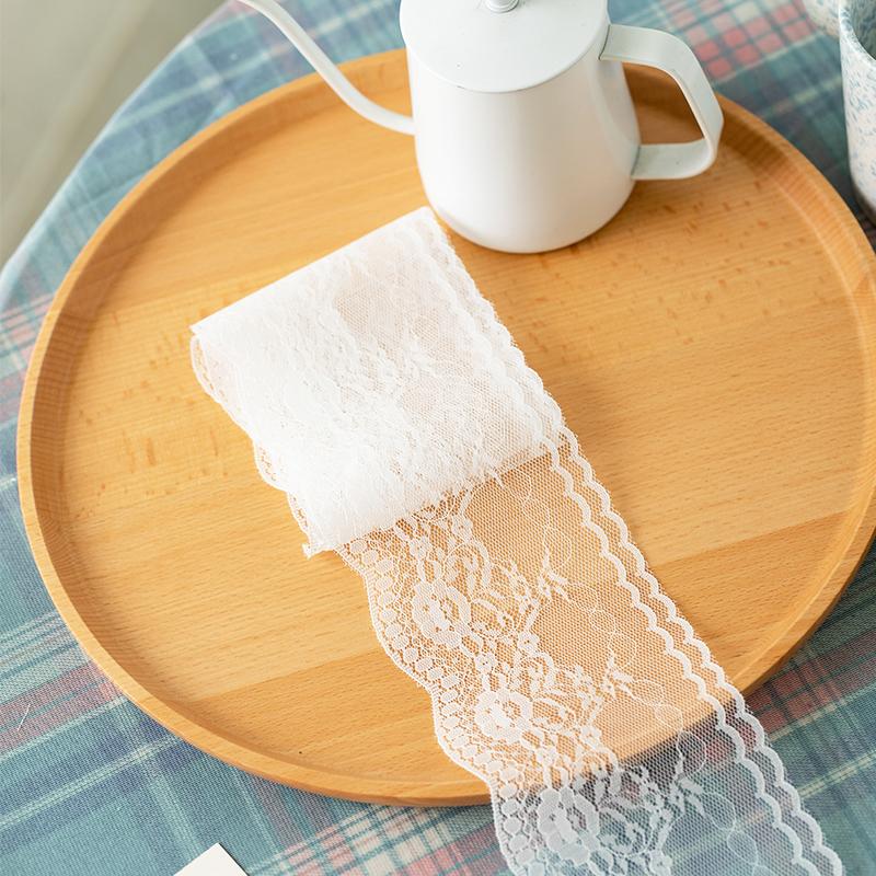 5meters White Lace Ribbons For Crafts Flower Embroidery Trimming Evening Dress Sewing Accessories Needlework Decorative Fabric