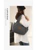 2025 Women's One-Shoulder Bag: Trendy, Versatile Canvas Handbag with Large Capacity, Simple Korean Style, Solid Color.