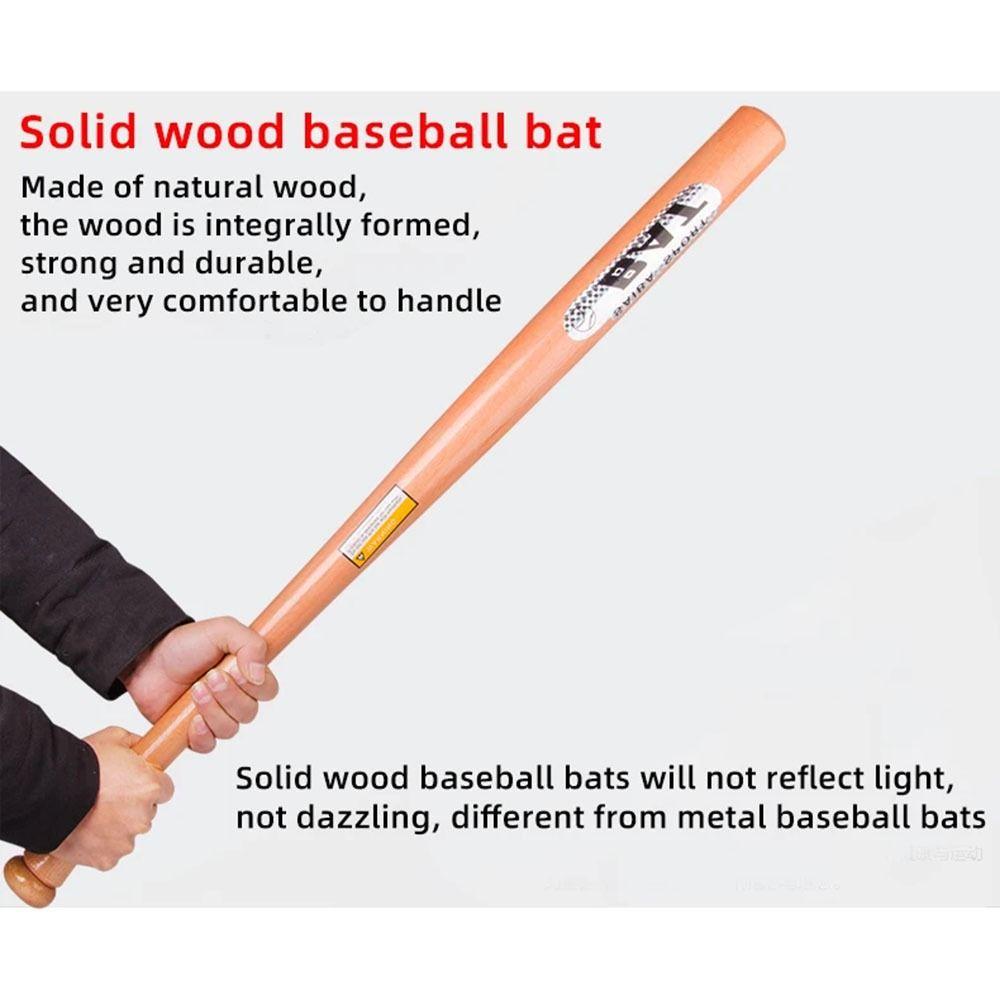 1Pcs Kids Training Children Baseball Bat Competition Accessory Solid Wood Baseball Training Shock Absorbing 54cm Softball Stick