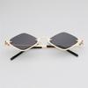Cool Diamond-Shaped Women's Sunglasses Small Hip Hop Half Frame Sun Glasses Metal Narrow Eyewear for Women Men
