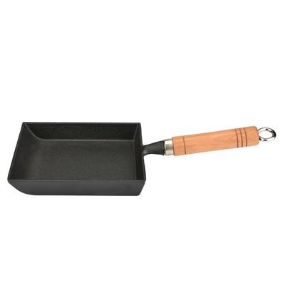 Mini Kızartma Tavası Demir Omlet Potu Tamagoyaki Ahşap Saplı