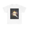 Liberated Explosion Tee | Abstract Typography, Cosmic Burst Design