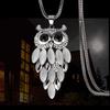 Náhrdelníky Black Cat Owl Přívěsky pro ženy Luxusní párty šperky Móda Opálový řetízek Dlouhý náhrdelník Collier Femme Vánoční dárek