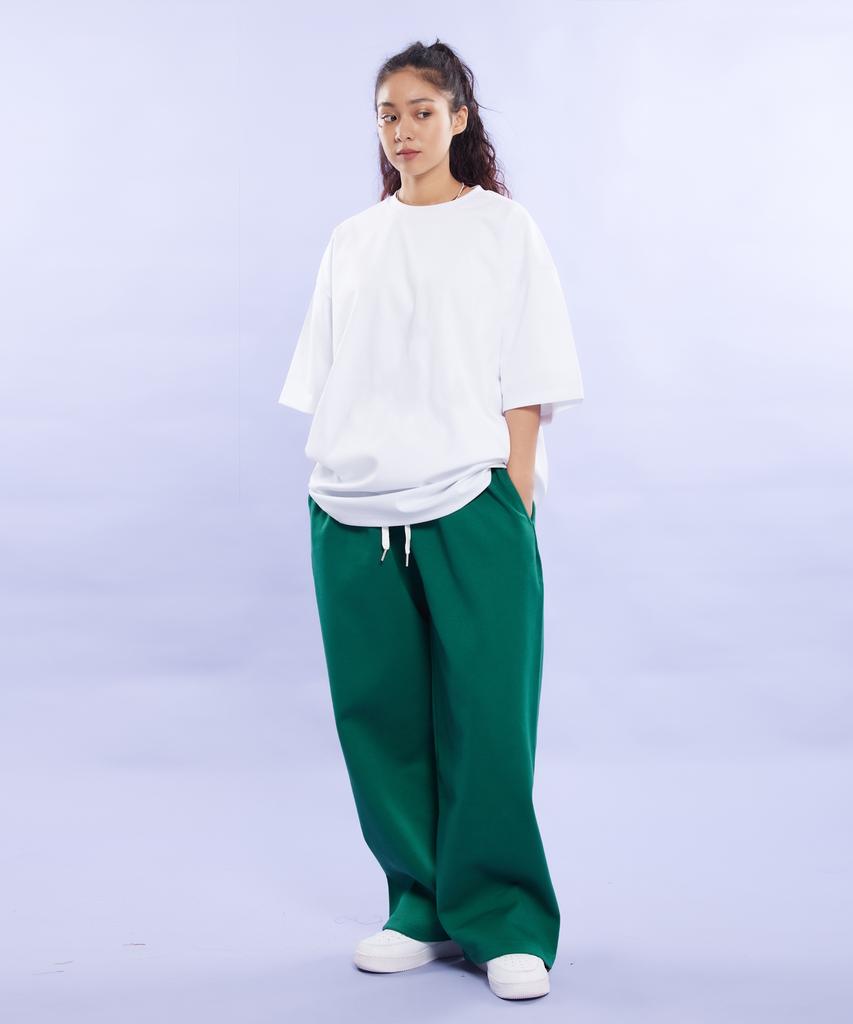 CREAM SODA LAB Blank All Season Wide Elastic Pants Green