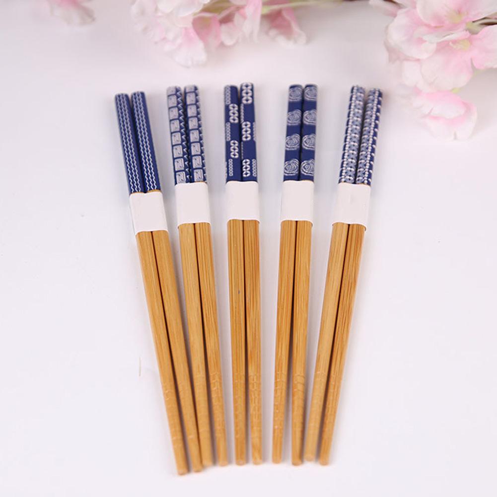 Natural Solid-Wood Dinner Chopsticks Health Lacquer-Free Chopsticks Household Set Kitchenware Non-Slip Design Mold-Resistant China Mainland
