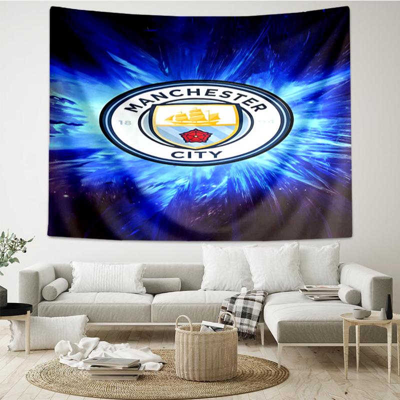 1PC City Football Club Printed Tapestry Room Decoration Wall Hanging for Living Room Bedroom, dormitory, Birthday and Christmas gifts