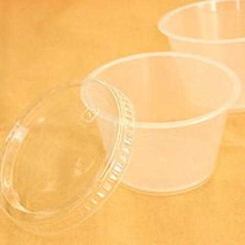 Kikuya Heat-Resistant Pudding Cups with Lids, 90cc, Pack of 100
