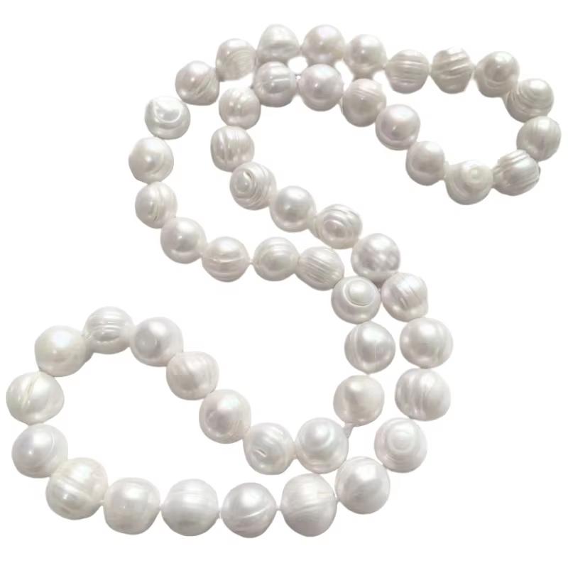 90/160cm Long Big Pearl Necklace 11-12mm Natural  Freshwater Sweater Chain For Women Jewelry Gift