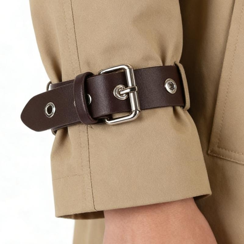 4Pcs Adjustable PU Leather Coat Sleeve Extender Strap Cuff Adjuster Belt For Coat Jackets Windbreaker Clothing Repair