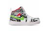 Kids' Sneakers Nike Jordan 1 Mid All Over Logos (TD) White/Racer Blue-Black-Cyber-Infrared 23-Sail