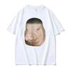 Y2k Vintage Humorous Tshirt Swig Pig Gradient Buzz Cut Funny Hairstyle Emoji Tshirt Ummer Casual Streetwear Graphic T Shirts