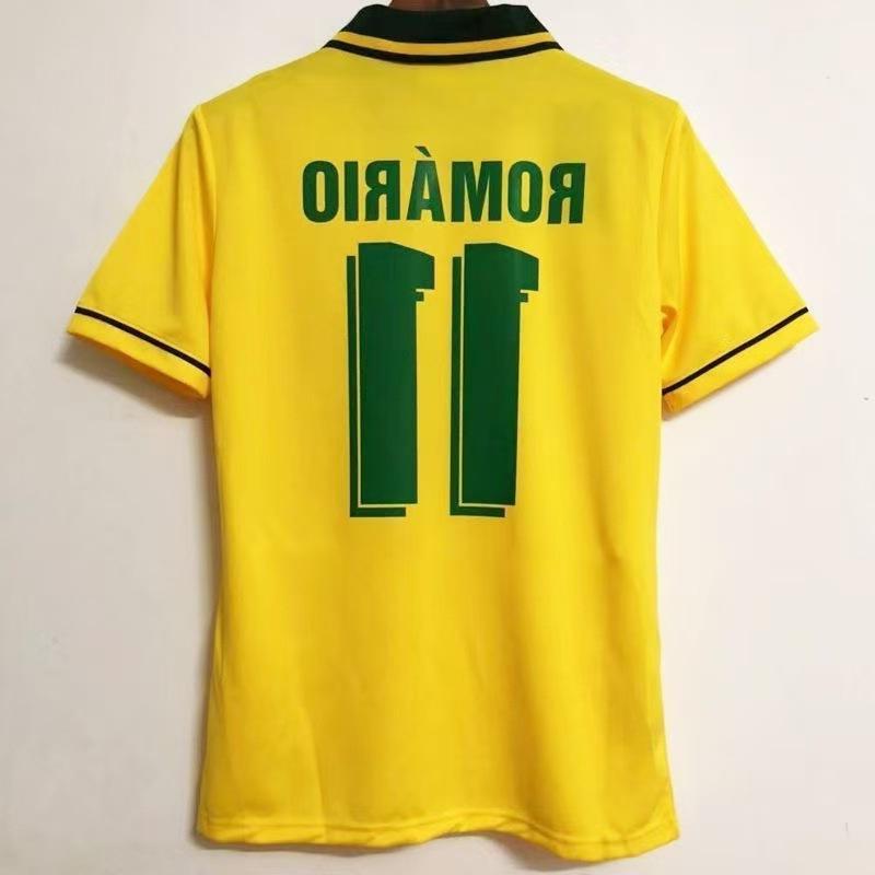 1994-04 Classic Retro Brazilian Jersey No. 9 and No. 10 Ronaldo Jersey Quick-drying Breathable Football Jersey