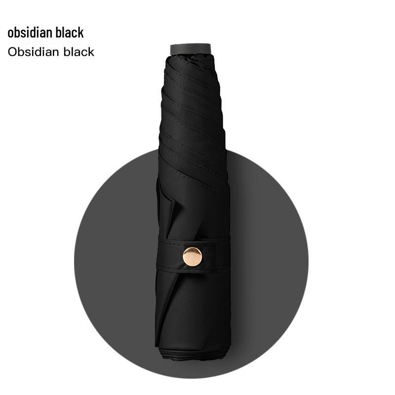 Wind-Resistant Auto-Fold Umbrella with UV Protection and Black Coating