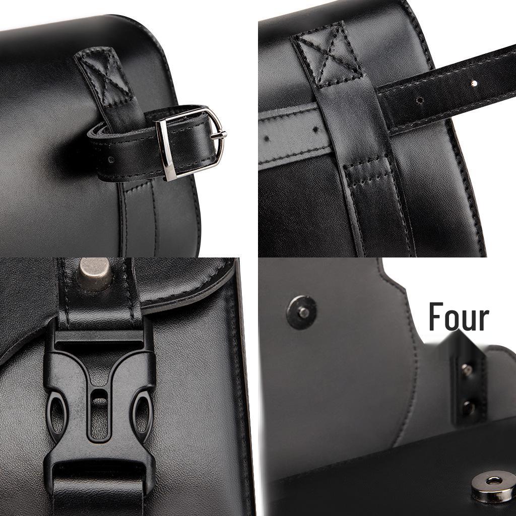 European-American Punk Harley Motorcycle Waterproof Front Bag with Contrast Design