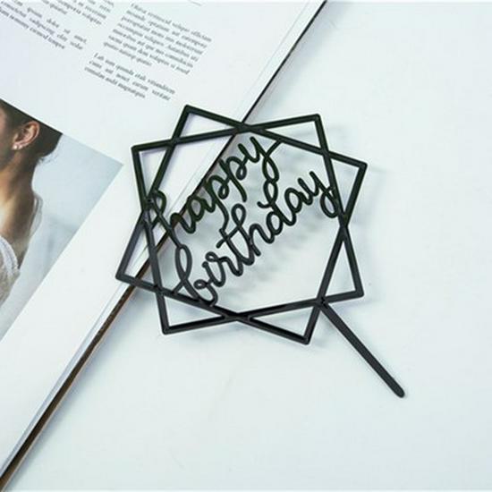 

Вставки из пищевого акрила для торта для украшения дня рождения и свадьбы Square imitation acrylic 10 pieces чёрный