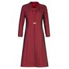 2022 Autumn/Winter Wine Red Women's Plus-Size Fleece Two-Piece Set for Middle-Aged & Elderly (Long Sleeve Jacket)