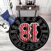 Gang violence Motorcycle enthusiasts Hells Angels Motorcycle Club circular carpet is soft, home, bedroom, door mat decoration, and non slip carpet E5