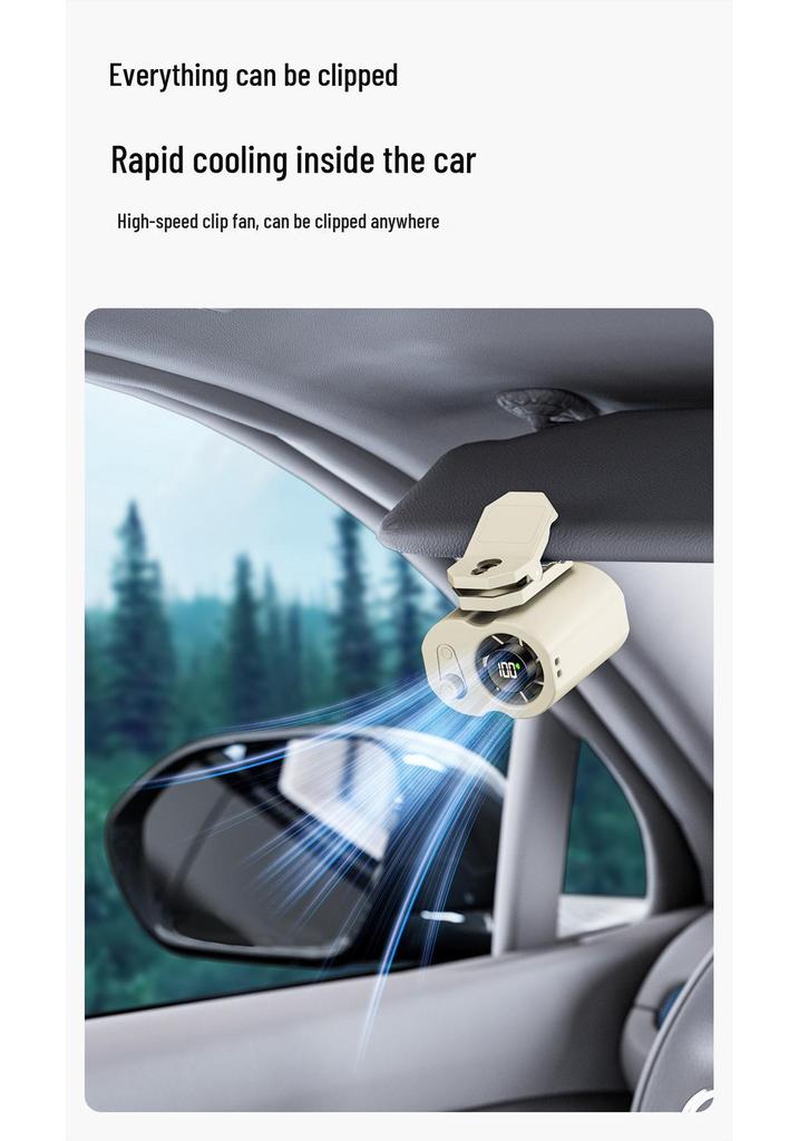 High-Speed Multi-Functional Clip-On Fan: 360° Rotation for Outdoor, Waist, Cycling, and More
