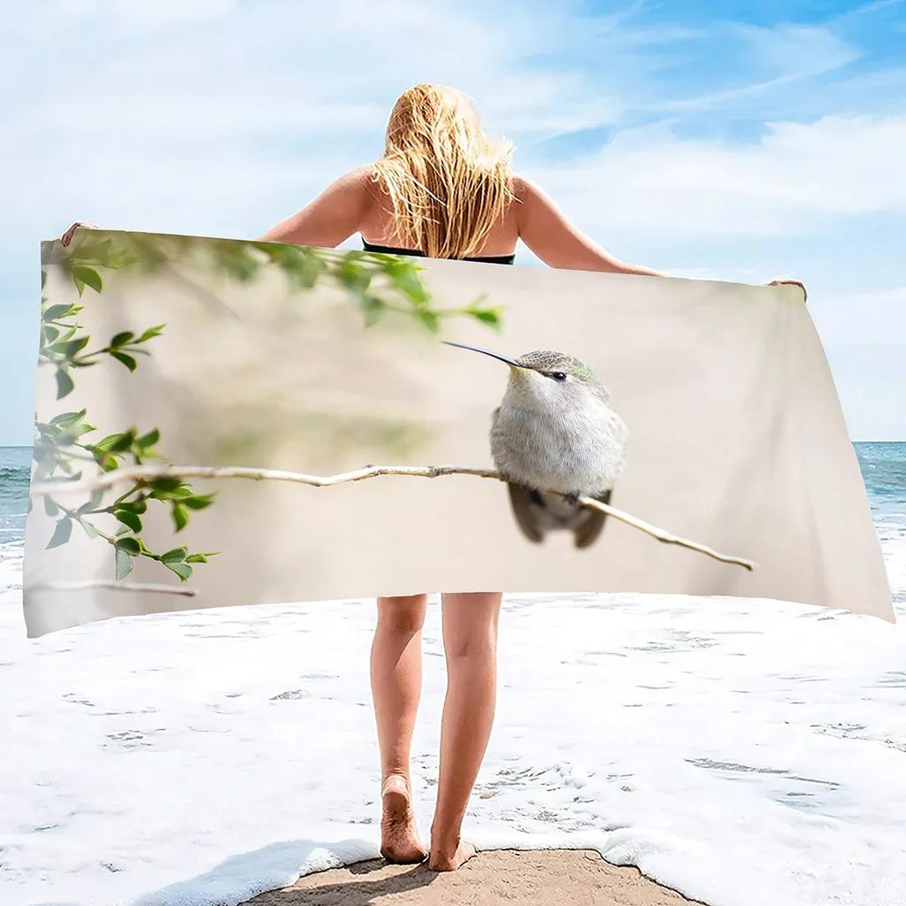 Bird Beach Towels Quick Dry Microfiber Soft and Absorbent Bath Towel Outdoor Travel Oversized Large Beach Towel for Adults Kids