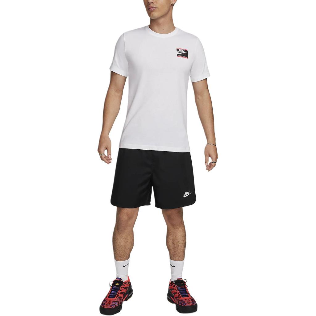 Nike T Shirts Men's White Crew Neck Moderate Straight Fit FQ3757-100