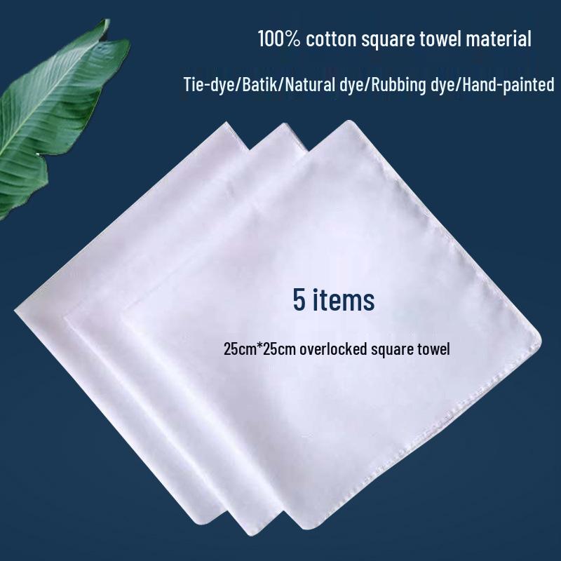 Handmade Tie-Dye Cotton Towel & Hair Tie T-Shirt Set for Kids