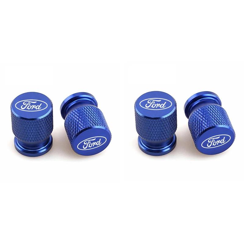 Autoaufkleber 2025 Heiß Neu 4 Stück/Set Aluminiumlegierung Auto Rad Reifen Ventilkappen Staubkappen Felge Für Ford ST Racing RS S Mustang Kuga