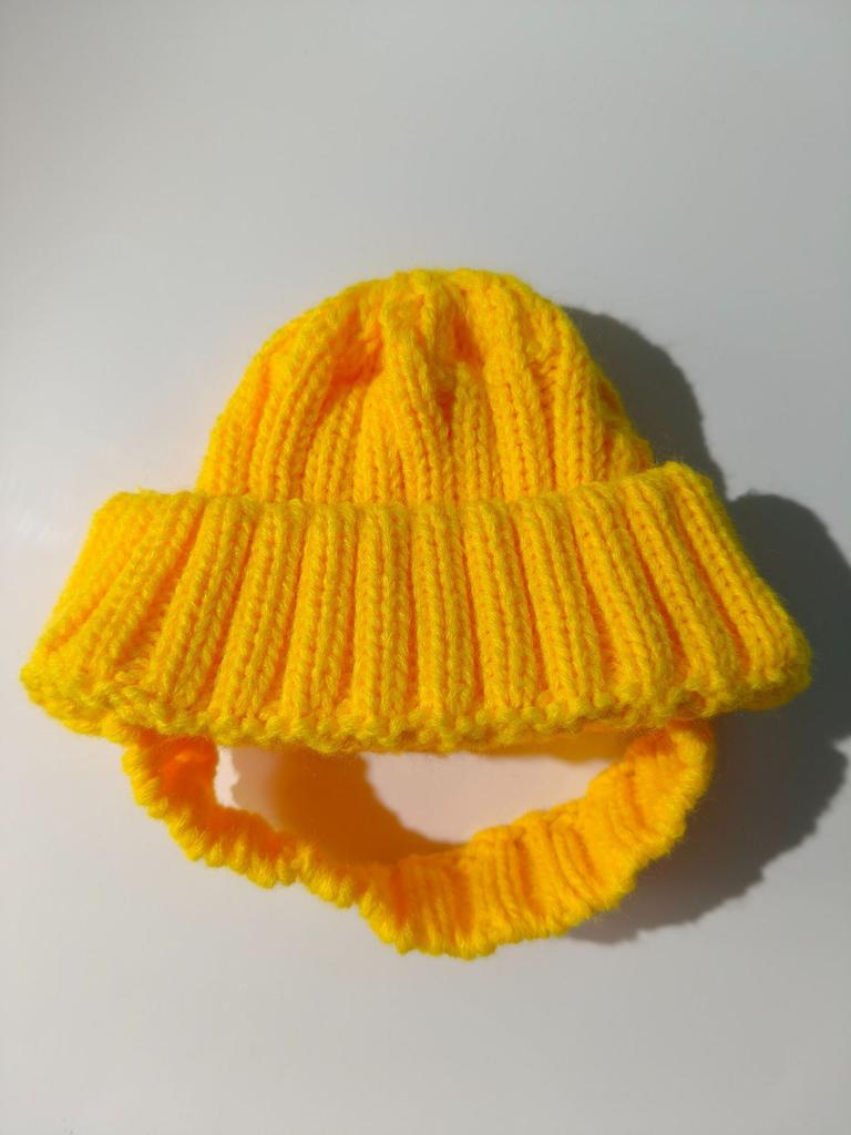 Christmas Pet Knitted Hat, Red Warm Dog Beanie with Ear Holes, Festive Winter Pet Headwear for Small Medium Dogs, Xmas Gift