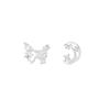 Simple Bow Moon Earrings  Feminine Niche Design and Fashion