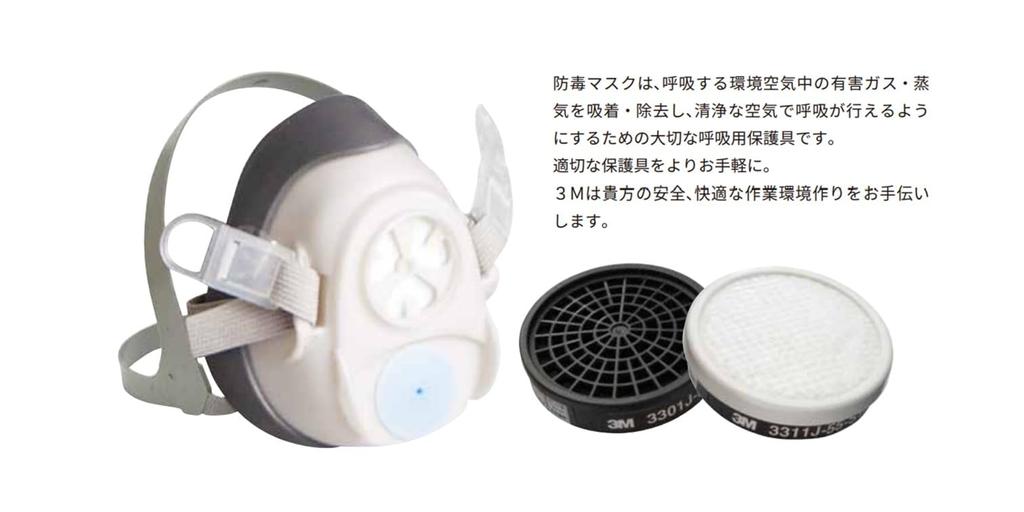 3M Gas Mask Mask Set for Working with Organic Solvents 1200/3301J-55