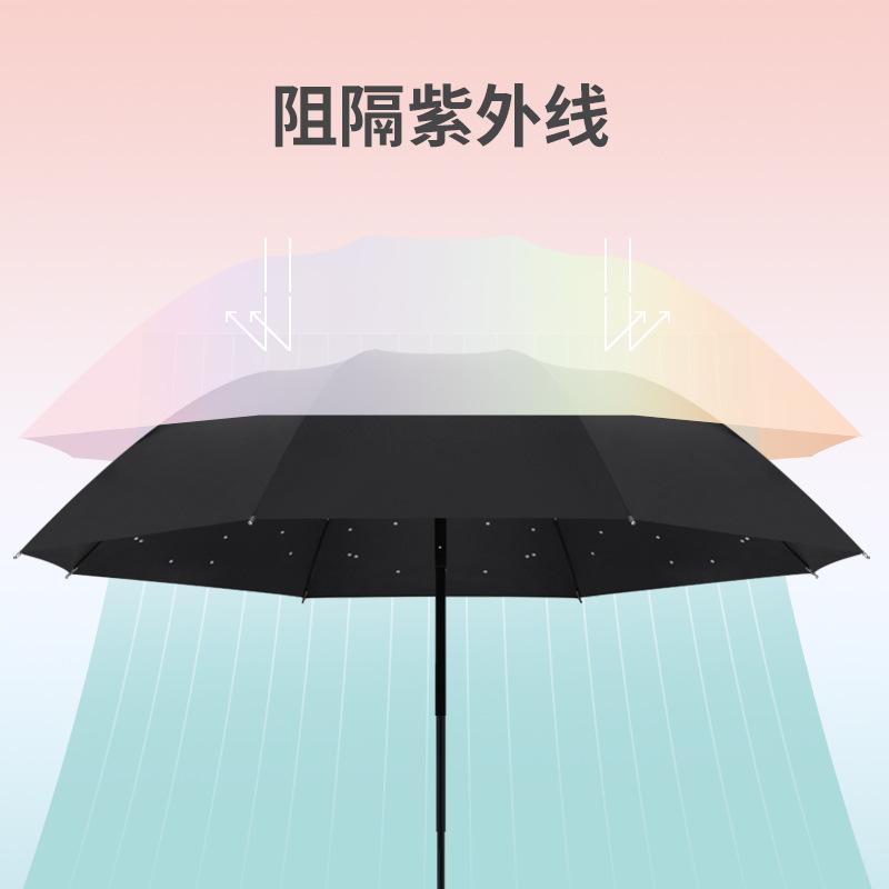 Umbrella Rain and shine Sun umbrella Outdoor parasol Sunscreen umbrella UV protection Women's stall Commercial light folding