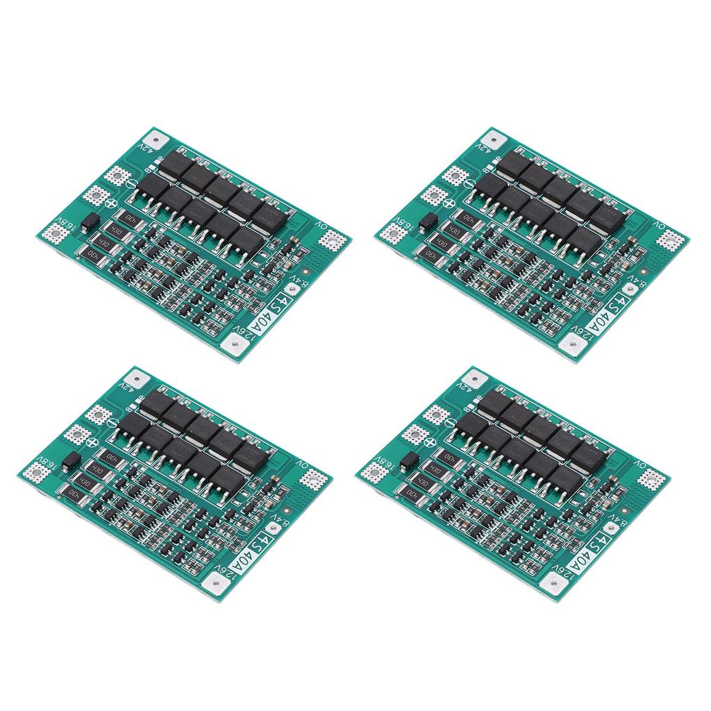 4Pcs Lithium Battery Balance Module 4S 18650 Protection PCB Cell Board 40A Power Accessories
