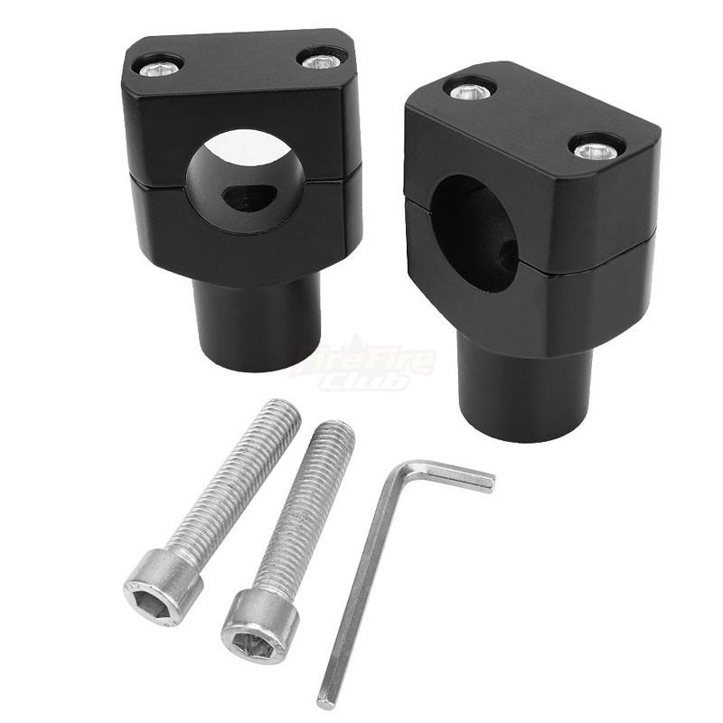 1 Pair Universal 1 inch 25mm Aluminium Black Chrome Motorcycle Handle Bar Mounting Cafe Racer New Handlebar Risers Clamp