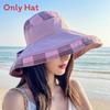 Cotton Patchwork Sun Hat With Wide Brim For Summer Beach And Outdoor Activities