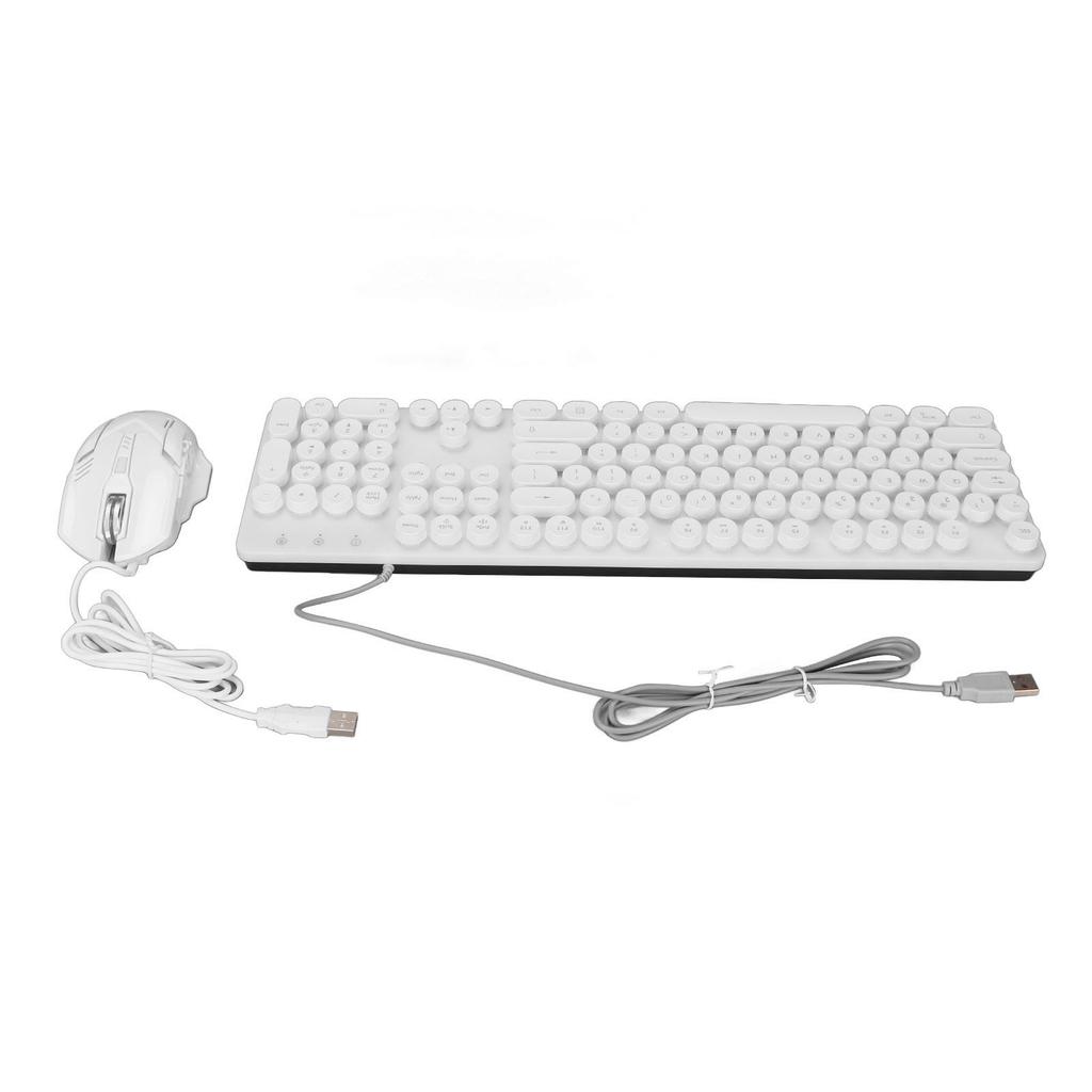 RGB Keyboard Mouse Combo Adjustable RGB Backlit 104 Keys Mechanical Punk Keyboard DPI Mouse Set for