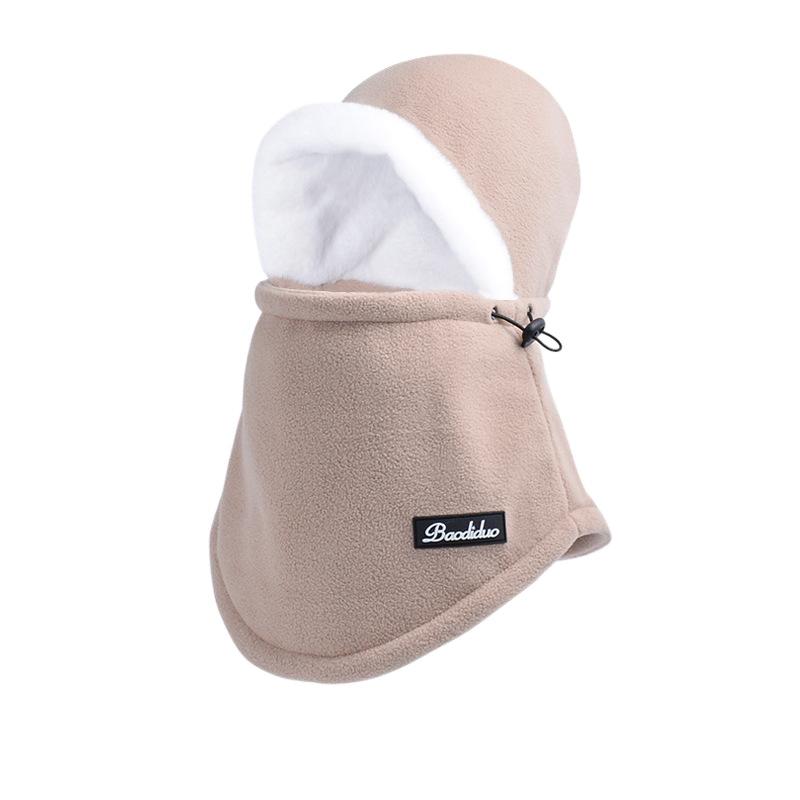 Winter Warm Scarf Integrated Hat Women's Velvet Ear Protection Windproof Mask Men's Cycling Face Protection Pullover Hat