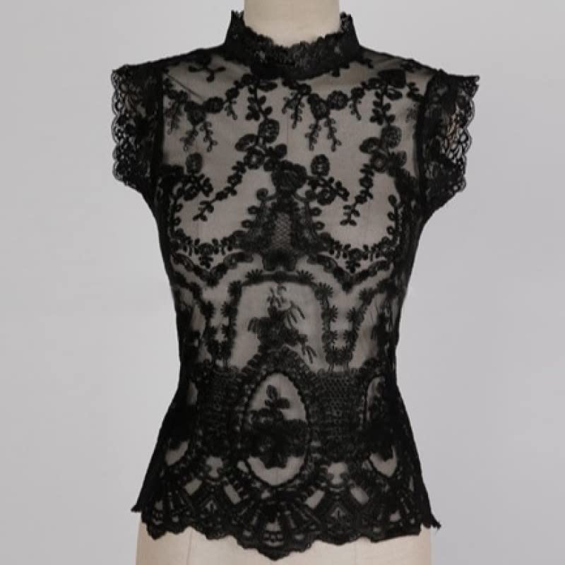 ISLAYCAOLILA Chinzi D82 perfect for or party This midi dress features a lace crew sleeveless and a cinched Women's Dress, (XL, Black), cabaret, mini,