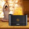 Aroma Diffuser with Flame Light Mist Humidifier Aromatherapy Diffuser with Waterless Auto-Off Protection for Spa Home Yoga Office Bedroom (Black)
