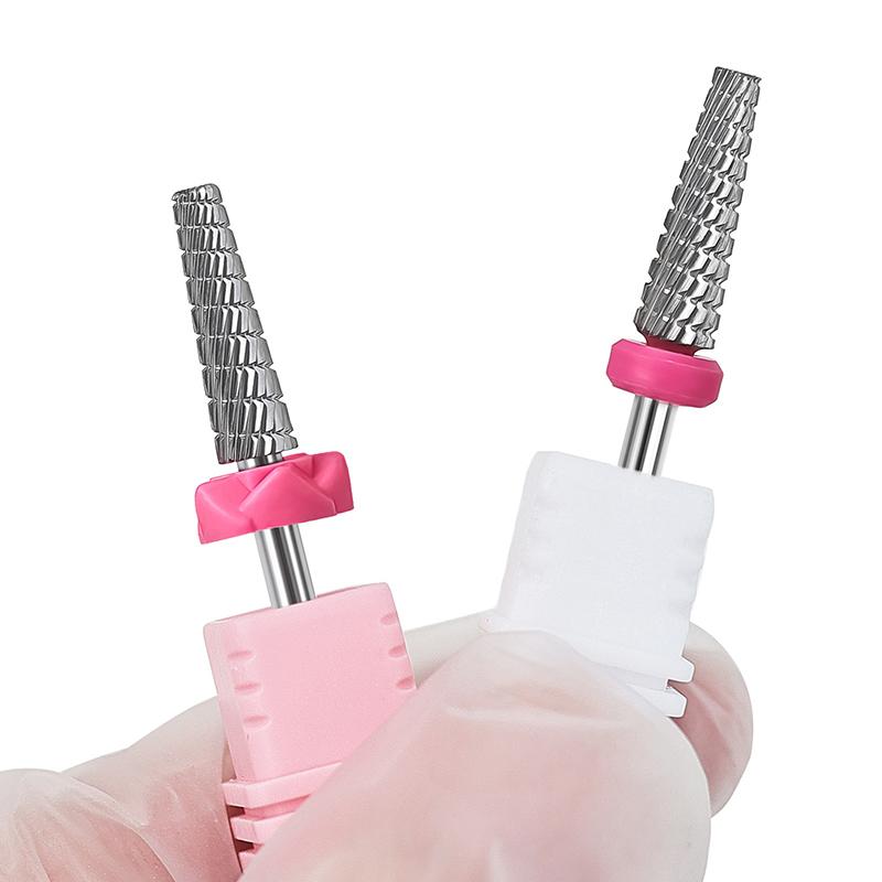 Tungsten Carbide Nail Drill Bits Electric Manicure Drill Accessory Milling Cutters For Nail Gel Polish Remover Nail Tools
