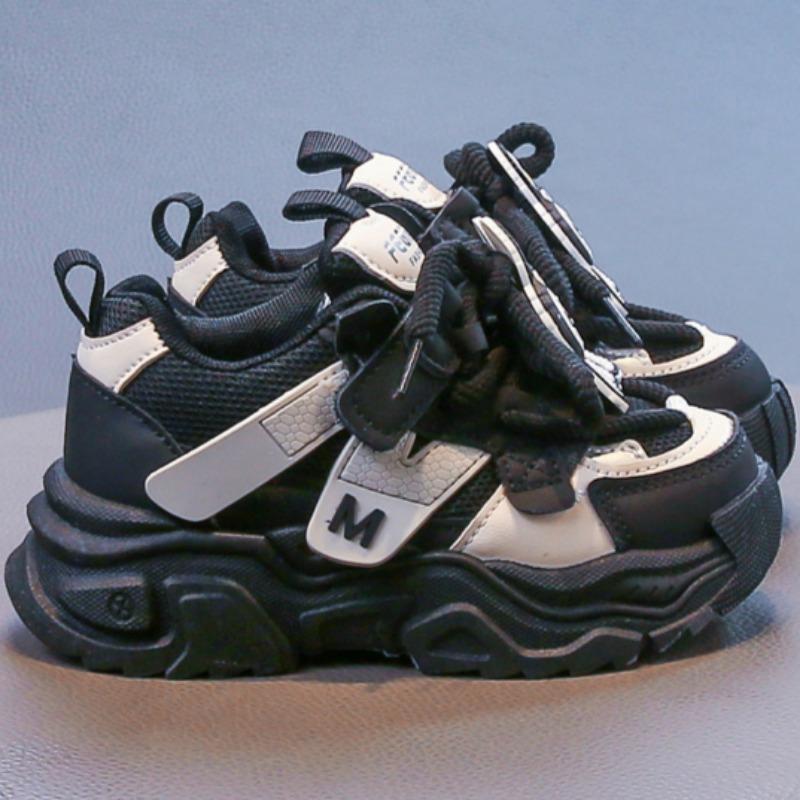 Mädchen Atmungsaktive Sportschuhe Kinder Leder Wasserdichte Freizeitschuhe Jungen Koreanischer Stil Dad Shoes Rutschfeste Laufschuhe