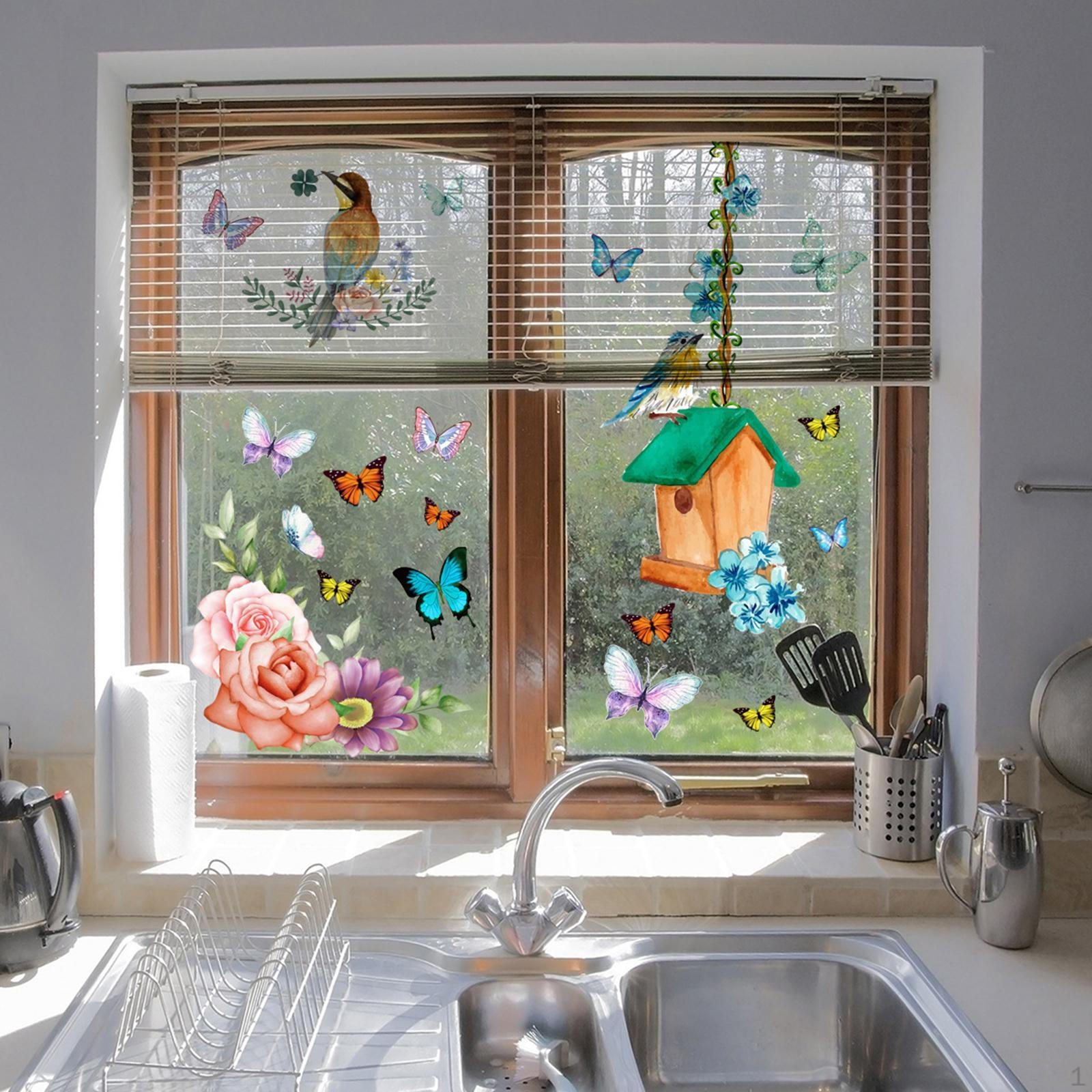 

Наклейка на окно двусторонняя 27смx60см цветная наклейка на стекло статика для